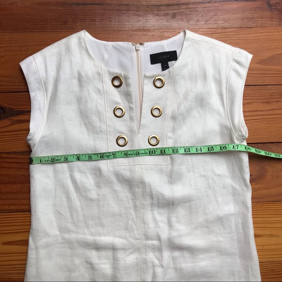 J. Crew Cream Linen Shift Dress, EUC, 4 - Picture 7 of 16
